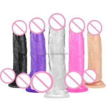 SacKnove Women Erotic Sex Toys Soft Jelly Penis Suction Cup Vagina Stimulation Realistic Dildos For Female Masturbation
